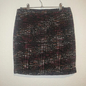 Loft Ann Taylor Womens Petite Mini Tweed Skirt Black Multicolor Size 4P